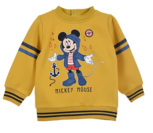 Mickey Mouse Baby - Jungen Sweatshirt (Gelb,6 Monate) von Disney