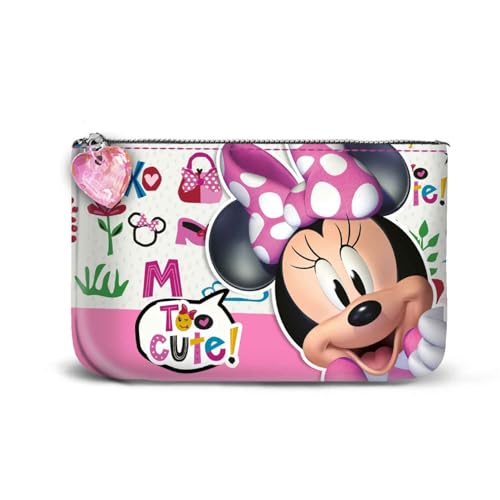 Minnie Maus Too Cute-Kleines Quadratisches Geldbörse, Rosa, 10 x 7 cm von Disney
