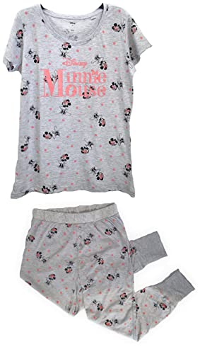 Minnie Mouse Damen Lang Pyjama Schlafanzug (Grau,M) von Disney