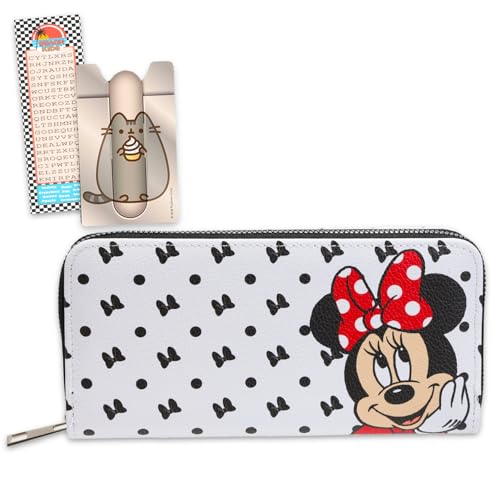 Minnie Mouse Geldbörse für Frauen Set - Bundle mit Minnie Wallet für Damen und mehr | Minnie Mouse Set für Mädchen, Teenager, Mehrfarbig, Minnie Mouse Wallet, Minnie Mouse Geldbörse, Minnie Mouse von Disney