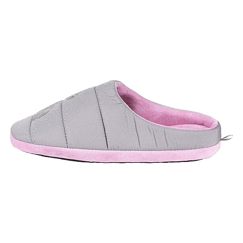 Minnie Mouse Hausschuhe - Grau und Rosa - Größe 40-41 - Ohne Verschluss - Pantoffeln aus Polyester und TPR - Original Produkt in Spanien Designed von Disney