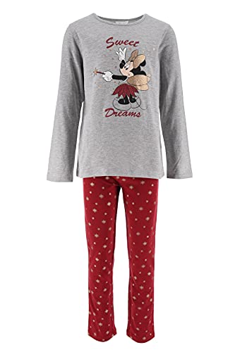 Minnie Mouse Mädchen Lang Pyjama Schlafanzug (Hellgrau,4 Jahre) von Disney