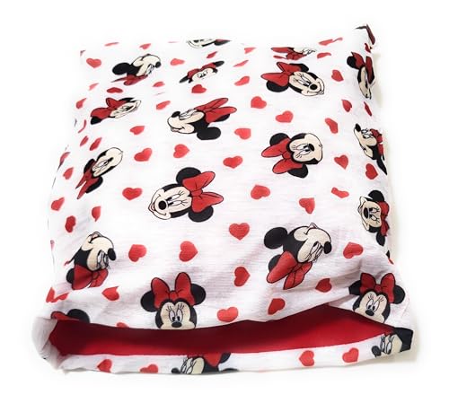 Minnie Mouse Schal Kinder | Loop | Rundschal | Winter | gefüttert mit Fleece | Geschenke für Mädchen | Mickey Mouse | Schlauchschal | Halstuch | 2-lagig (Rot) von Disney