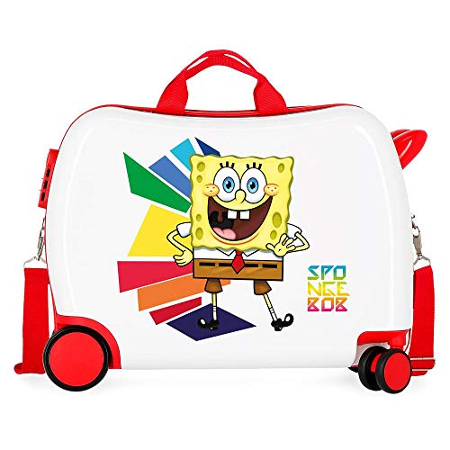 Spongebob Hello Bob Kinder-Koffer Mehrfarbig 50x39x20 cms Hartschalen ABS Kombinationsschloss 34L 2,1kgs 4 Räder Handgepäck von Disney