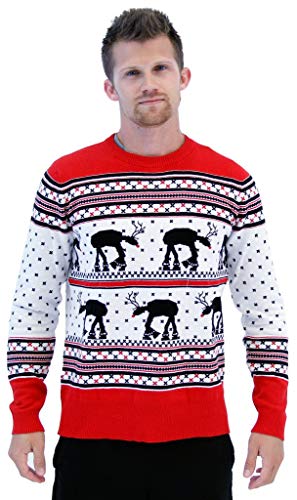 Star Wars AT-AT Reindeer Ugly Christmas Sweater (Adult Large) von Disney