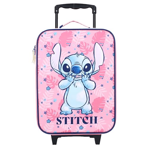 Stitch Trolley Koffer 12 L Kinder Mädchen Kinderkoffer Trolly Handgepäck Kindertrolley von Disney