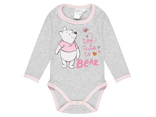 Disneybaby Winnie Pooh Mädchen Babybody (grau, 62) von Disneybaby