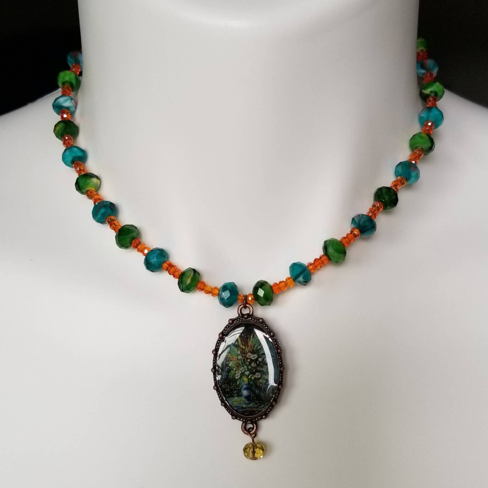 Blumenstrauß Perlen Halskette von DisorderedDesigns