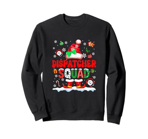 Dispatcher Squad Frauen Job Weihnachten Weihnachtsmann Kostüm Fliege Sweatshirt von Dispatcher Christmas Costume
