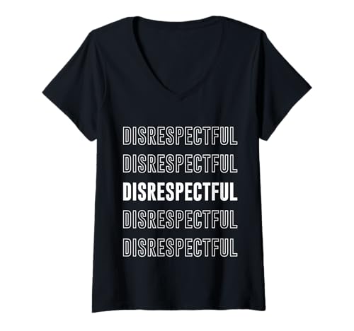 Damen Respektlos T-Shirt mit V-Ausschnitt Damen Respektlos T-Shirt mit V-Ausschnitt von Disrespectful Apparel