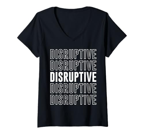 Damen Störend T-Shirt mit V-Ausschnitt Damen Störend T-Shirt mit V-Ausschnitt von Disruptive Apparel