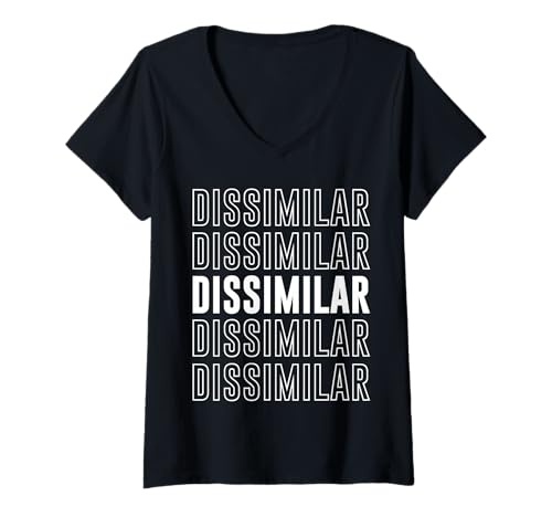 Damen Unähnlich T-Shirt mit V-Ausschnitt von Dissimilar Apparel