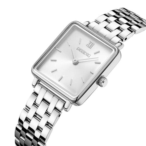 Dissing Handuhr – Armbanduhr Edelstahl 26mm – Quadratische Uhr im Retro-Stil – Uhren für den urbanen Alltag – Armbanduhren für mit Ecken & Kanten von Dissing Watches