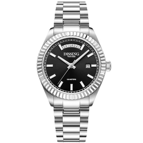 Dissing Handuhr – Armbanduhr Edelstahl 39mm – Klassische Uhr mit Wochentagsanzeige – Uhren für Büro & Alltag – Armbanduhren für mit Funktion von Dissing Watches