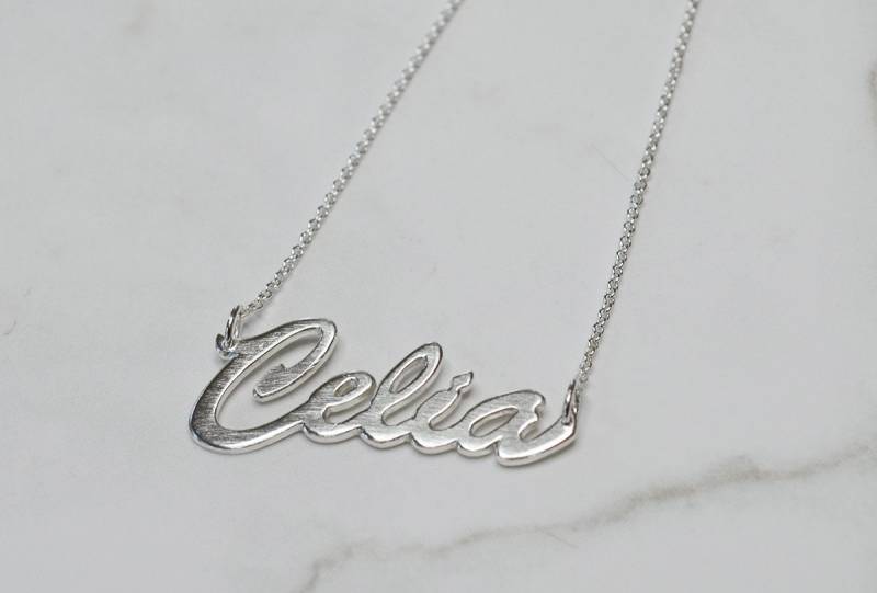 Handgefertigte Name Oder Wort Halskette Aus Sterling Silber Handgefertigte Name Oder Wort Halskette Aus Sterling Silber von DistantTheDawn