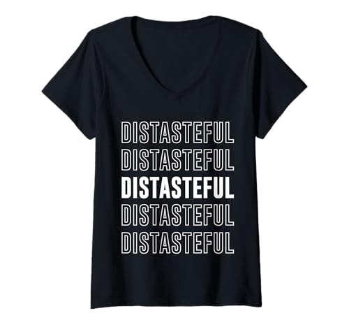 Damen Geschmackvoll T-Shirt mit V-Ausschnitt Damen Geschmackvoll T-Shirt mit V-Ausschnitt von Distasteful Apparel