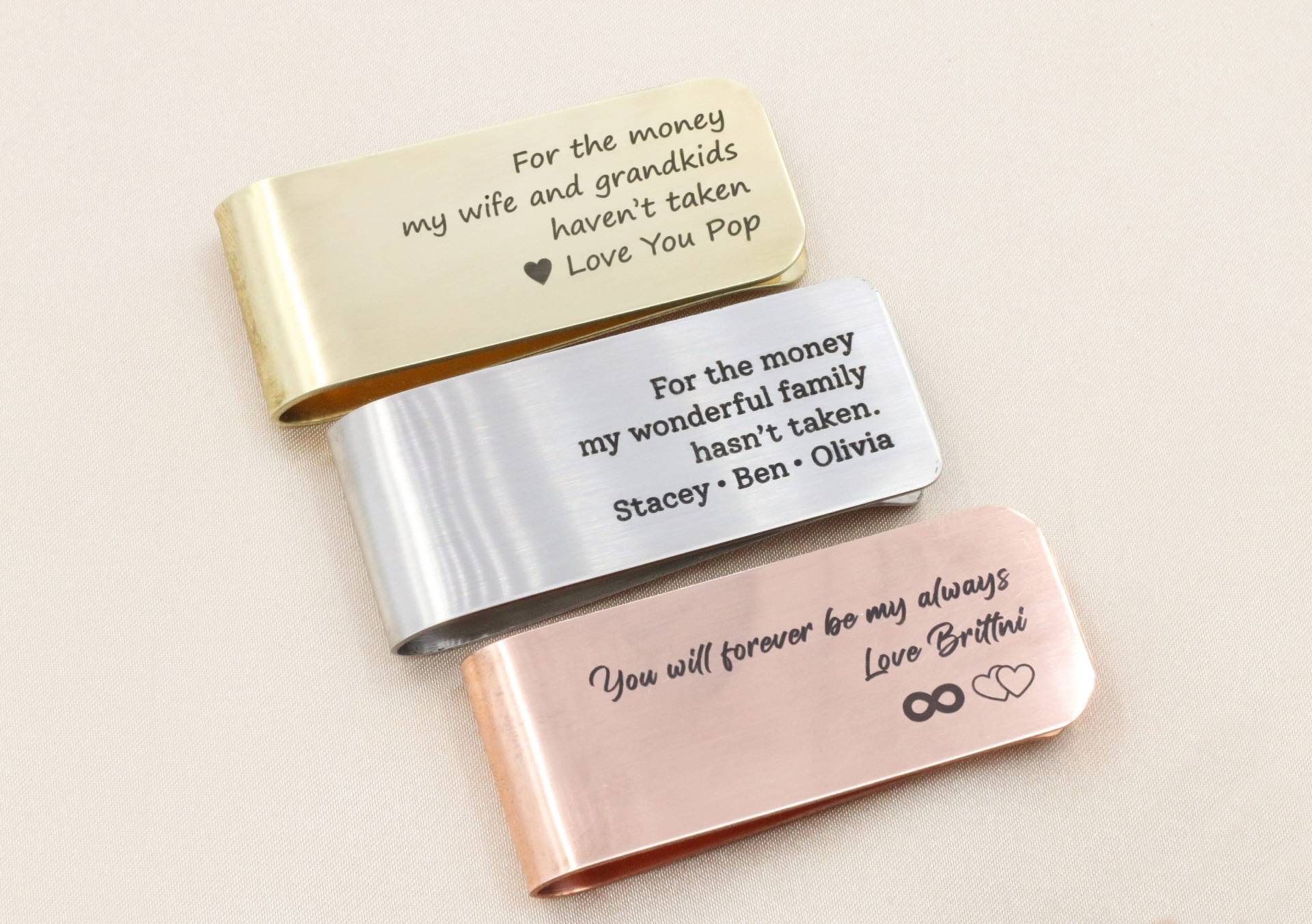 Geldklammer Mit Gravur Personalisiertes Geschenk Für Papa Oder Vater von DistinctlyIvy