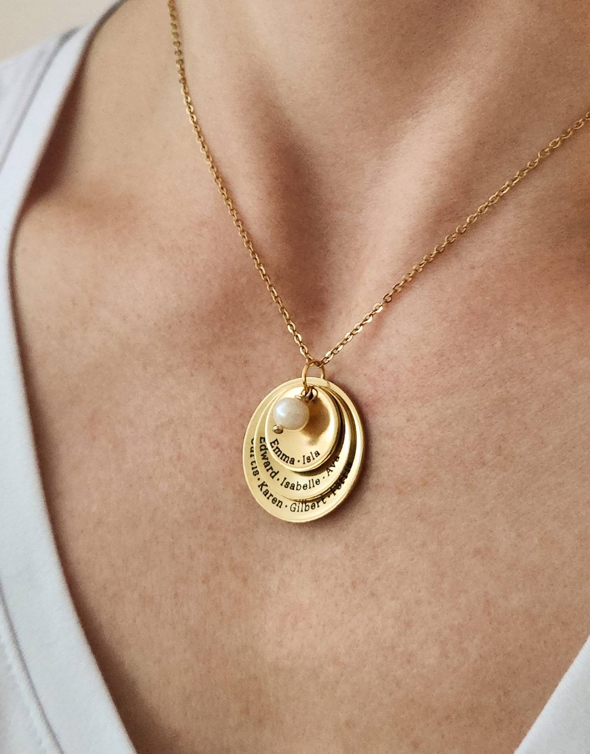 Großmutter Halskette Oma Geschenk Mom Muttertag Schmuck Kinder Name Große Familie Typenschild Benutzerdefinierte Gold Mutter Layered Großmutter Halskette Oma Geschenk Mom Muttertag Schmuck Kinder Name Große Familie Typenschild Benutzerdefinierte Gold Mutter Layered von DistinctlyIvy