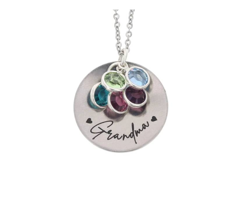 Personalisierte Oma Birthstone Halskette, Edelstahl Muttertag Geschenk von DistinctlyIvy