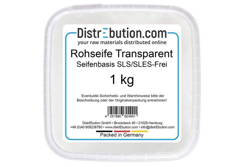 DistrEbution Handseife Rohseife Transparent Seifenbasis SLS/SLES-Frei 1kg Seife selber machen von DistrEbution