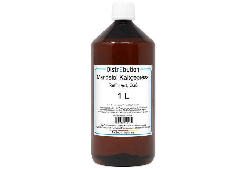 DistrEbution Körperöl Mandelöl Süß 250ml-5L Kaltgepresst & Raffiniert, 100% Rein & Vegan von DistrEbution