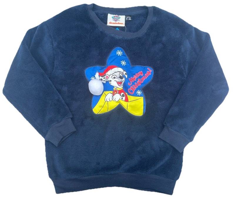 Distra Fashion Rundhalspullover Paw Patrol Teddyfleece Pullover mit Bommel Weinhachtsmotiv (1-tlg) von Distra Fashion