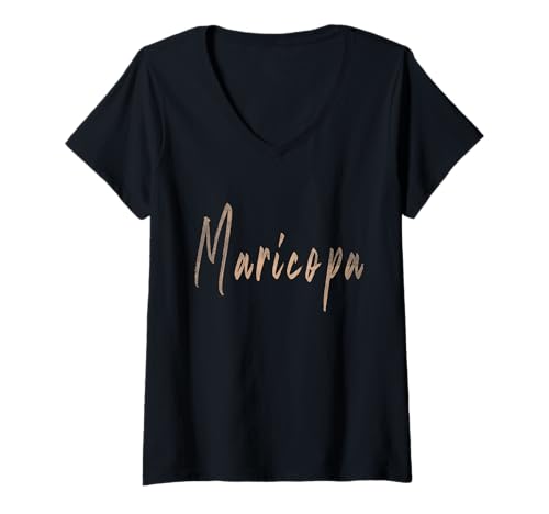 Damen Maricopa Arizona Vintage elegantes Design T-Shirt mit V-Ausschnitt von Distressed Arizona designs