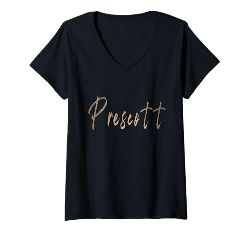 Damen Prescott Arizona Vintage elegantes Design T-Shirt mit V-Ausschnitt von Distressed Arizona designs