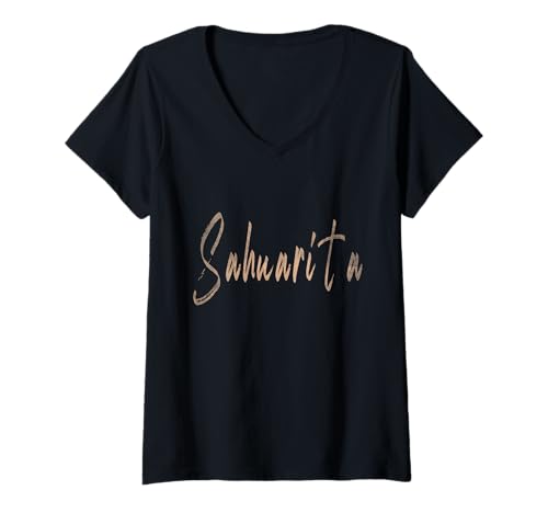Damen Sahuarita Arizona Vintage elegantes Design T-Shirt mit V-Ausschnitt von Distressed Arizona designs