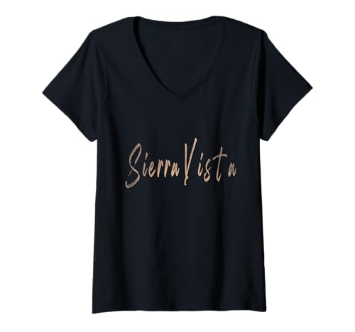 Damen Sierra Vista Arizona Vintage elegantes Design T-Shirt mit V-Ausschnitt von Distressed Arizona designs