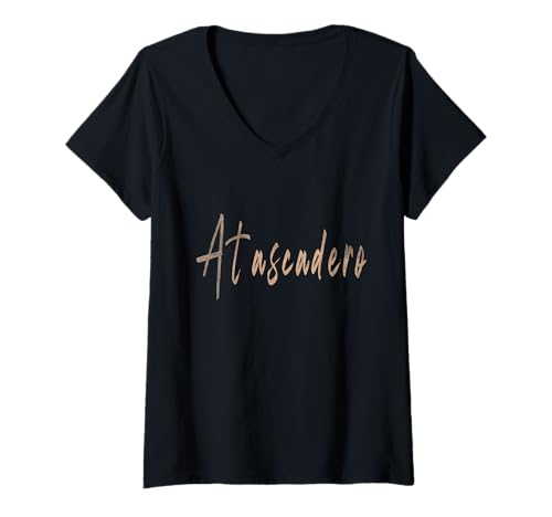 Damen Atascadero California Vintage elegantes Design T-Shirt mit V-Ausschnitt von Distressed California designs