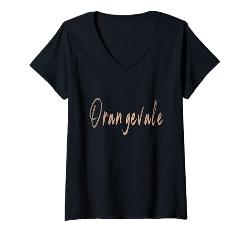 Damen Orangevale California Vintage elegantes Design T-Shirt mit V-Ausschnitt von Distressed California designs
