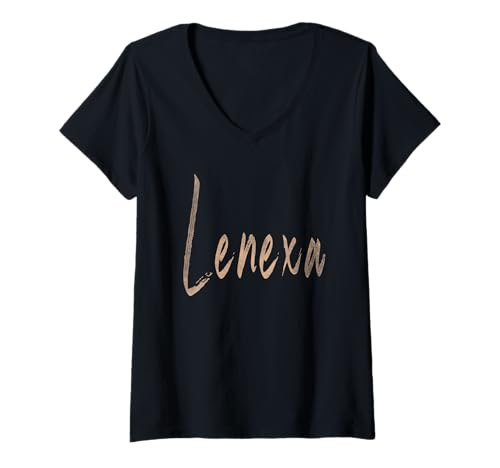 Damen Lenexa Kansas Vintage Elegantes Design T-Shirt mit V-Ausschnitt Damen Lenexa Kansas Vintage Elegantes Design T-Shirt mit V-Ausschnitt von Distressed Kansas designs