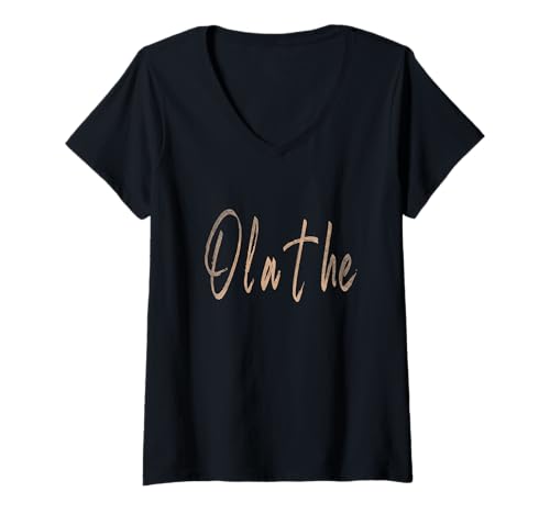 Damen Olathe Kansas Vintage Elegantes Design T-Shirt mit V-Ausschnitt Damen Olathe Kansas Vintage Elegantes Design T-Shirt mit V-Ausschnitt von Distressed Kansas designs