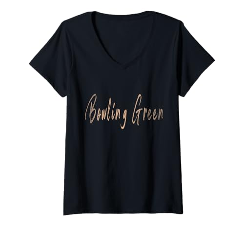 Damen Bowling Green Kentucky Vintage Elegantes Design T-Shirt mit V-Ausschnitt Damen Bowling Green Kentucky Vintage Elegantes Design T-Shirt mit V-Ausschnitt von Distressed Kentucky designs