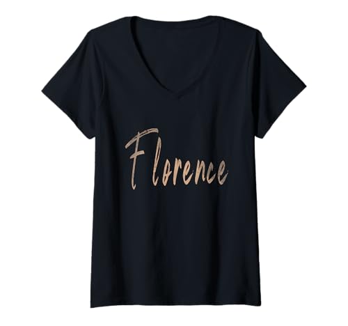 Damen Florence Kentucky Vintage Elegantes Design T-Shirt mit V-Ausschnitt Damen Florence Kentucky Vintage Elegantes Design T-Shirt mit V-Ausschnitt von Distressed Kentucky designs