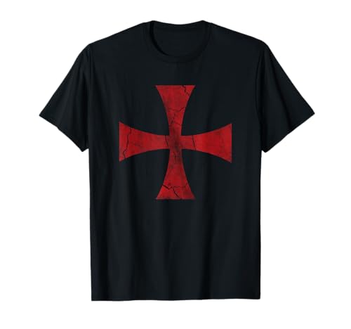 Herren Tempelritter Kreuz, Crusader T-Shirt Soldier of Christ T-Shirt von Distressed Knight Templar Cross Crusader Shirt
