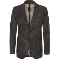 Distretto Teilgefüttertes Sakko mit bedrucktem Patchwork in 48 von Distretto