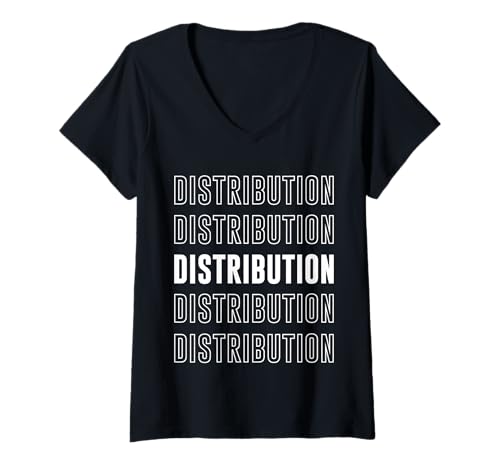 Damen Vertrieb T-Shirt mit V-Ausschnitt Damen Vertrieb T-Shirt mit V-Ausschnitt von Distribution Apparel