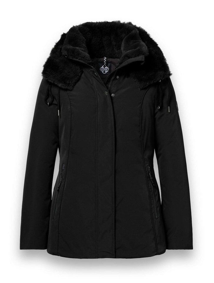 District Winterjacke Eclipse mit Kapuze (Mantel, winddicht, wasserabweisend) schwarz Damen von District
