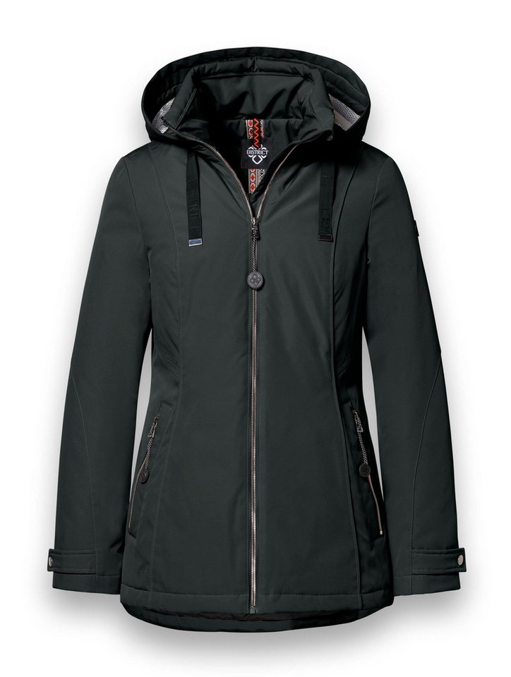District Winterjacke Ischgl (mit Kapuze, wasserabweisend) schwarz Damen von District