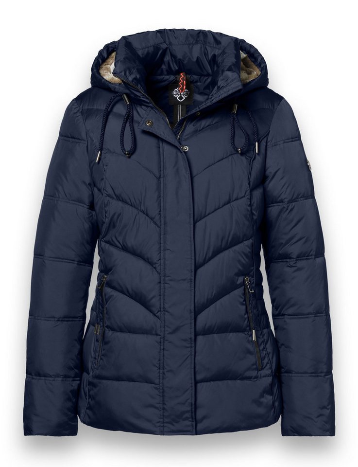 District Winterjacke Montana (mit Kapuze, gefüttert, wasserabweisend) navyblau Damen von District