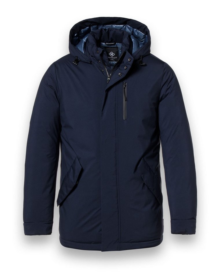 District Winterjacke Wellington mit Kapuze (winddicht, warm) navyblau Herren von District