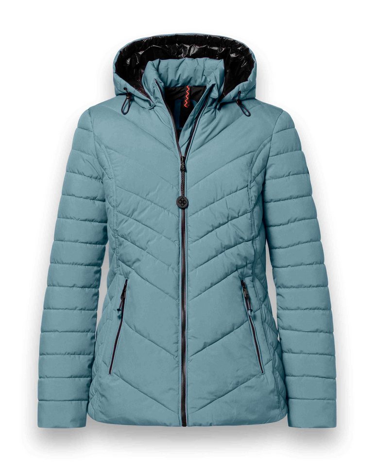 District Winterjacke Winter-Steppjacke Kaprun (mit Kapuze, wasserabweisend) hellblau Damen von District
