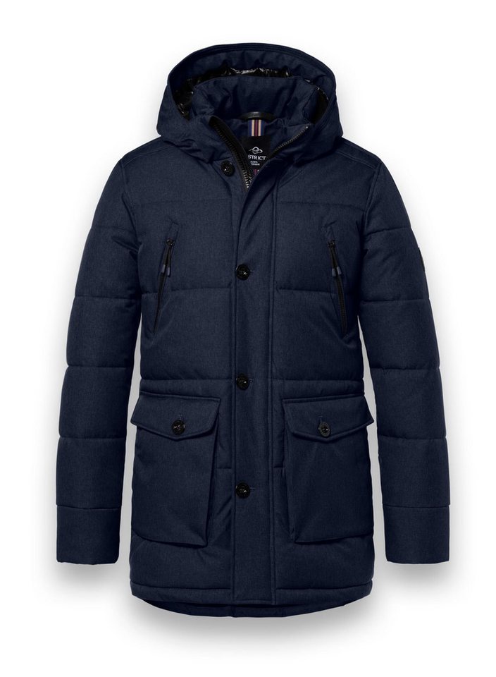 District Winterjacke Wisconsin mit Kapuze (Parka, winddicht, warm) navyblau Herren von District
