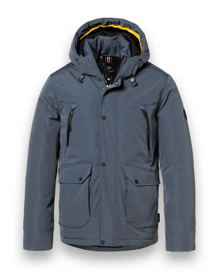 District Winterjacke Wolf mit Kapuze (winddicht, leichte wattierung, warm) airforce blau von District