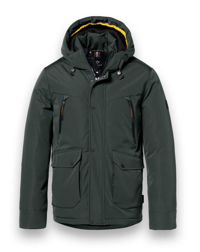 District Winterjacke Wolf mit Kapuze (winddicht, leichte wattierung, warm) forrestgrün von District