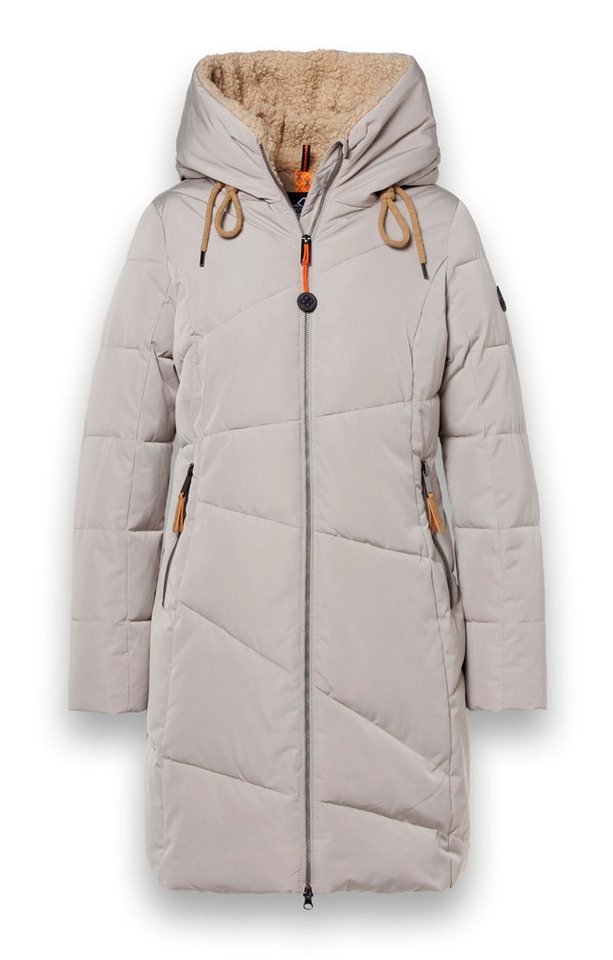 District Wintermantel Courchevel (mit Kapuze, wasserabweisend, winddicht) beige Damen von District
