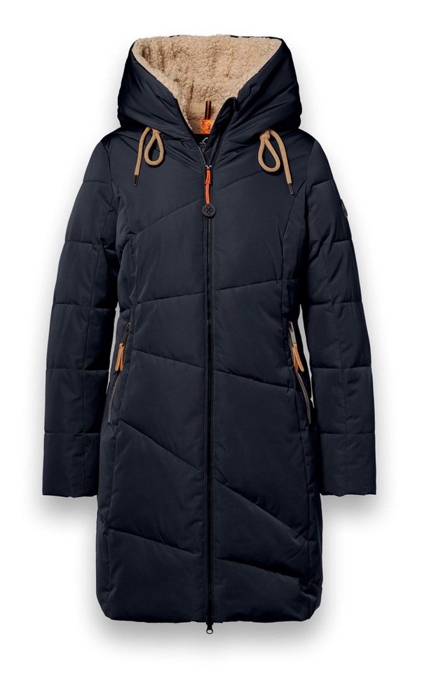 District Wintermantel Courchevel (mit Kapuze, wasserabweisend, winddicht) dunkelblau Damen von District