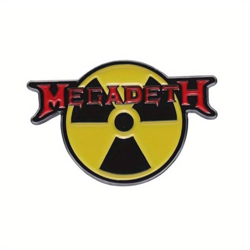 Distrigeek Megadeth Logo-Anstecker – Metall emailliert – Brosche Badge – Damen Herren – Trash Heavy Metal, Emaille von Distrigeek